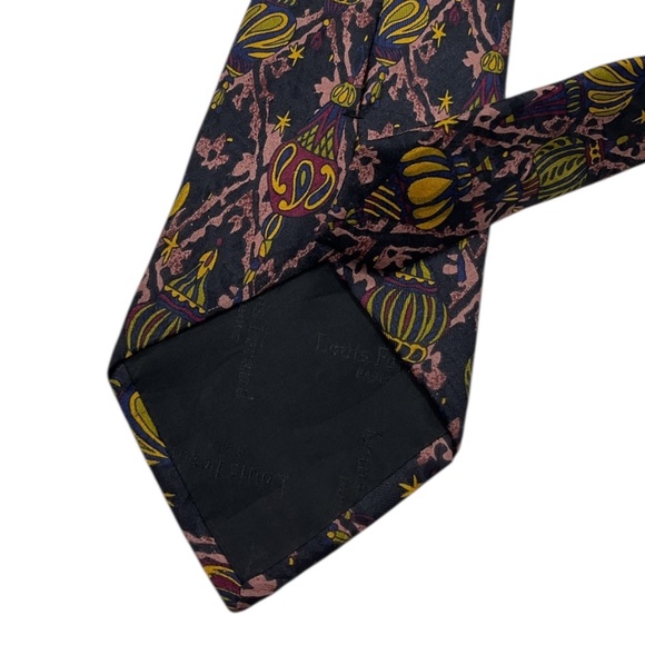LOUIS FERAUD Multicolor Art Silk LUXURY Tie ITALY - Picture 4 of 4